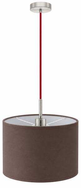 Eglo - LED Lustr na lanku TUNJA 1xE27/60W/230V pr. 20 cm hnědá/červená
