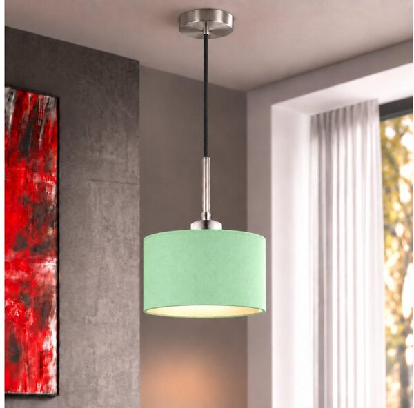 Eglo - LED Lustr na lanku TUNJA 1xE27/60W/230V pr. 20 cm zelená/černá