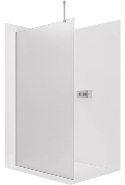 Sprchová zástěna Walk-in Onyx Top Cube L/P - 8 mm - hranatá vzpěra - chrom, mléčné sklo - 30x200 cm
