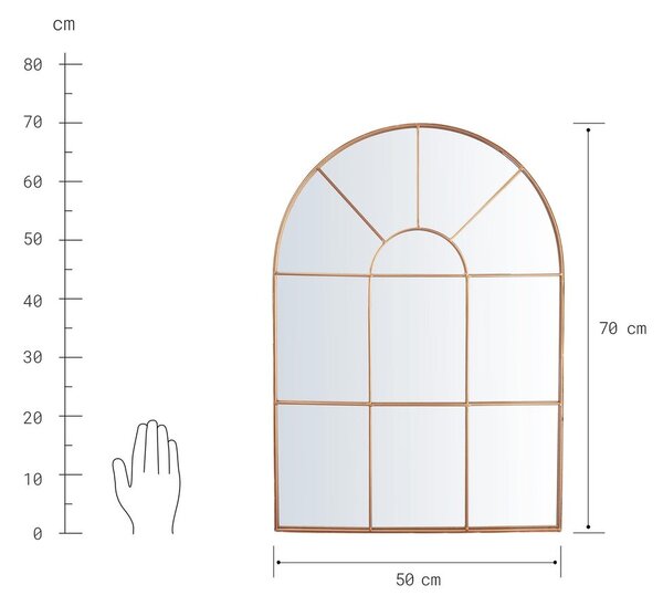 FINESTRA Zrcadlové okno 50 cm