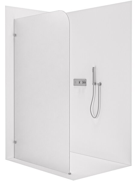 Sprchová zástěna Walk-in Orbis - Levá - 8 mm - chrom, mléčné sklo - 70x200 cm