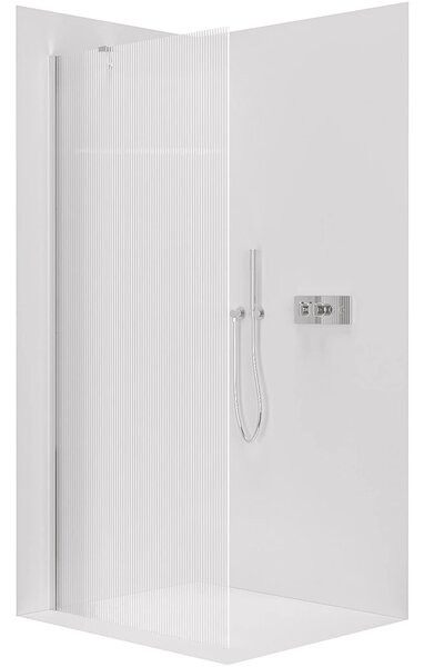 Sprchová zástěna Walk-in Onyx Y L/P - 8 mm - chrom, rýhované sklo - 50x200 cm
