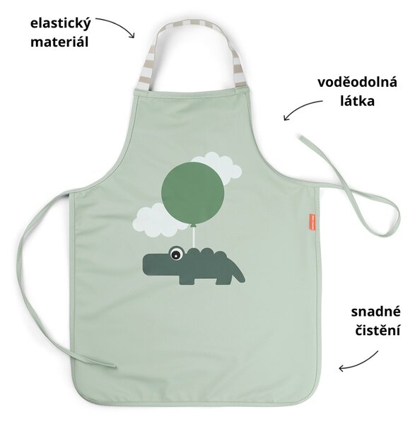 Zelená dětská zástěra Done by Deer Happy clouds