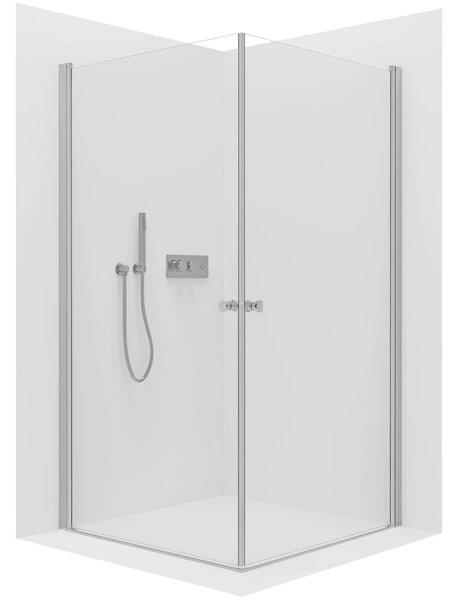 Sprchový kout Antelo Duo L/P - 6 mm - chrom, transparentní sklo - 70x70x190 cm - otočný