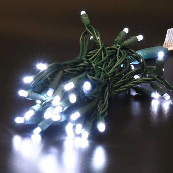 LED světelný řetěz vnitřní - 18m, studená bílá, 180 diod, zelený kabel