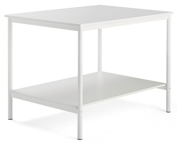 AJ Produkty Pracovní stůl, 1200x900 mm, bílá, bílá