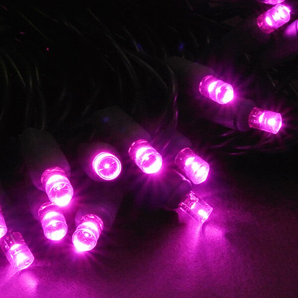 LED Twinkle-světelný řetěz s animaceni, vnitřní, 10 m, růžová