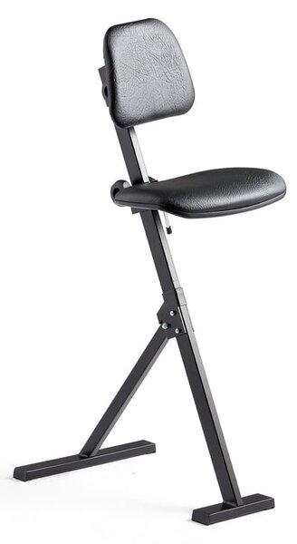 AJ Produkty Pracovní židle, syntetická kůže, černá