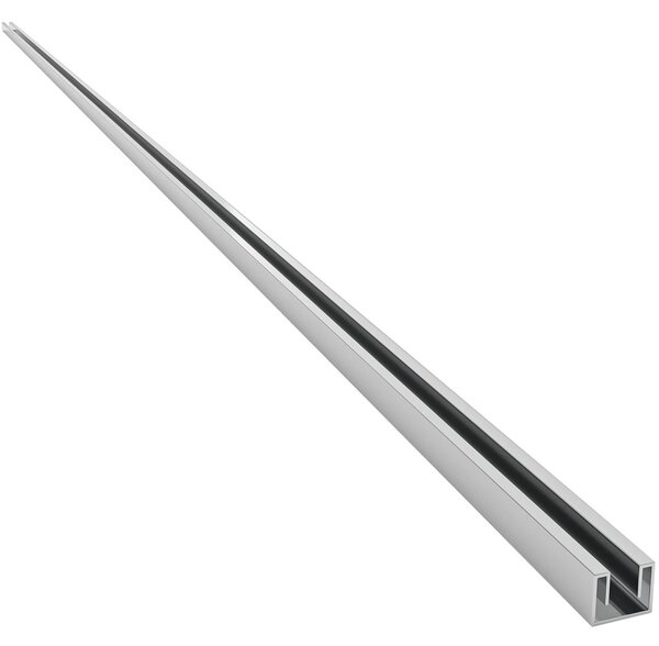 Stěnový zápustný profil pro sprchové zástěny Walk-in - 10 mm - chrom - 200 cm