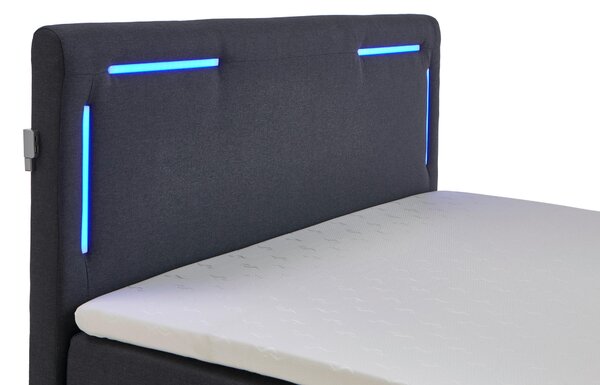 POSTEL BOXSPRING, 120/200 cm, antracitová Xora - Jednolůžkové postele, Online Only