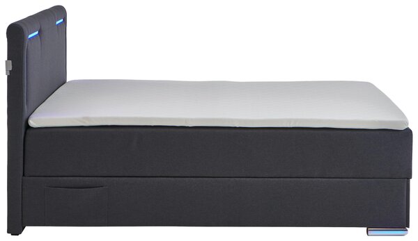 POSTEL BOXSPRING, 120/200 cm, antracitová Xora - Jednolůžkové postele, Online Only