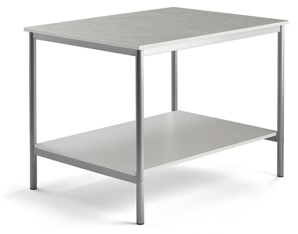 AJ Produkty Pracovní stůl, 1200x900 mm, šedá, stříbrná