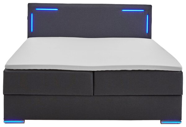 POSTEL BOXSPRING, 180/200 cm, antracitová Xora - Manželské postele, Online Only