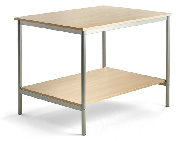 AJ Produkty Pracovní stůl, 1200x900 mm, bříza, šedá