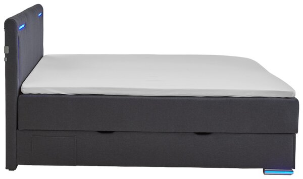 POSTEL BOXSPRING, 180/200 cm, antracitová Xora - Manželské postele, Online Only