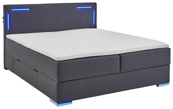 POSTEL BOXSPRING, 180/200 cm, antracitová Xora - Manželské postele, Online Only