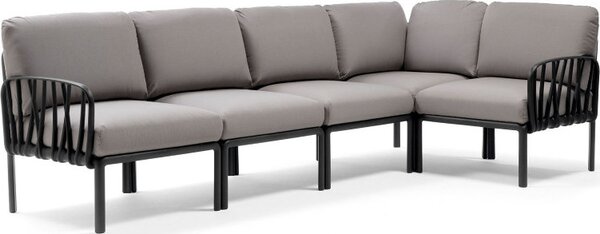 Nardi KOMODO 5 modulárna sedačka - antracitový rám/ grigio šedý poťah Mdum