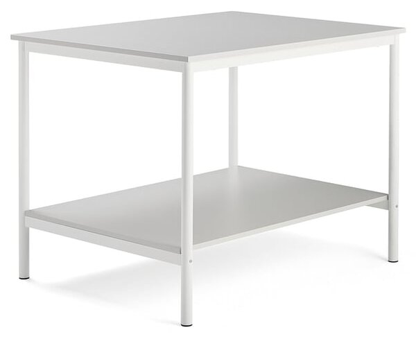AJ Produkty Pracovní stůl, 1200x900 mm, světle šedá, bílá