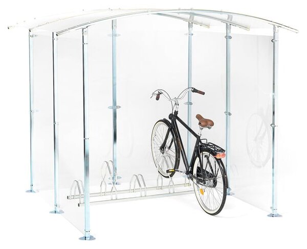 AJ Produkty Přístřešek na jízdní kola GROUP, galvanizovaný, plexisklo