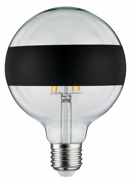 PAULMANN LED Globe 6,5 W E27 kruhové zrcadlo černá mat teplá bílá stmívatelné 286.82