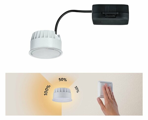 PAULMANN LED Modul vestavné svítidlo 3-krokové-stmívatelné Nova Coin kruhové 50mm Coin 6W 470lm 230V 2700K satén
