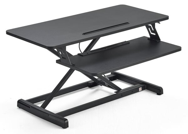 AJ Produkty Výškově nastavitelný podstavec pod monitor READY, 880x400 mm, černý