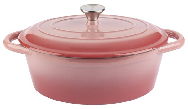 ERNESTO® Litinový hrnec, 4 l (růžová) (100360468001)