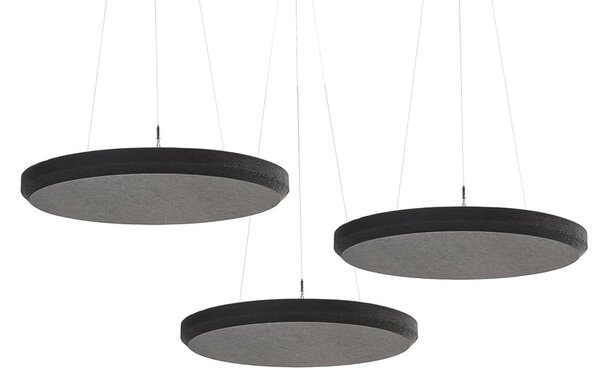 AJ Produkty Akustický panel SATELLITE, stropní, Ø 600 mm, bal. 3 ks, černá