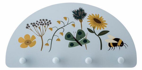 Dřevěný dětský věšák Juliana - 4 háčky Bloomingville