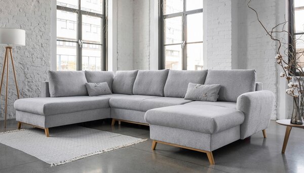 SEDACÍ SOUPRAVA, textil, světle šedá MID.YOU - Sedací soupravy, Online Only