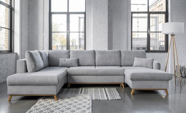 SEDACÍ SOUPRAVA, textil, světle šedá MID.YOU - Sedací soupravy, Online Only