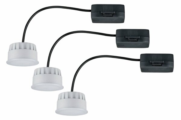 PAULMANN LED Modul vestavné svítidlo 3-krokové-stmívatelné Choose Coin 3ks sada kruhové 50mm Coin 3x6W 3x470lm 230V 2700K satén