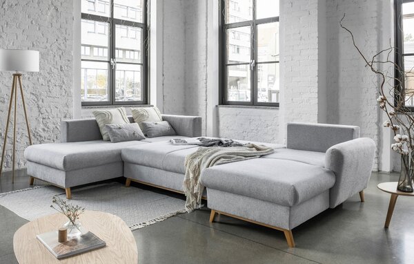 SEDACÍ SOUPRAVA, textil, světle šedá MID.YOU - Sedací soupravy, Online Only