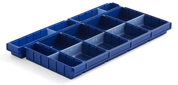 AJ Produkty Organizér do zásuvky MIX, do regálu s otevřenými rámy, hloubka 500 mm