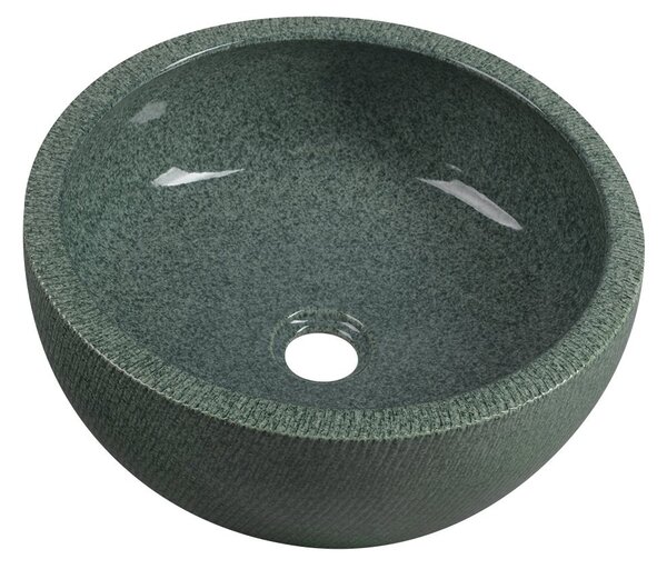 PRIORI keramické umyvadlo na desku, Ø 42 cm, zelená