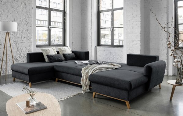 SEDACÍ SOUPRAVA, textil, tmavě šedá MID.YOU - Sedací soupravy, Online Only