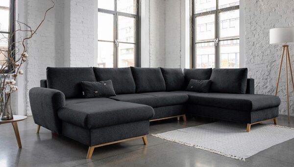 SEDACÍ SOUPRAVA, textil, tmavě šedá MID.YOU - Sedací soupravy, Online Only
