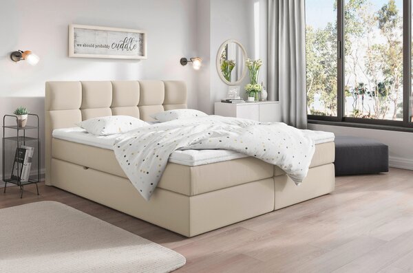 AMERICKÁ POSTEL, 180/200 cm, krémová Livetastic - Postele s úložným prostorem, Online Only
