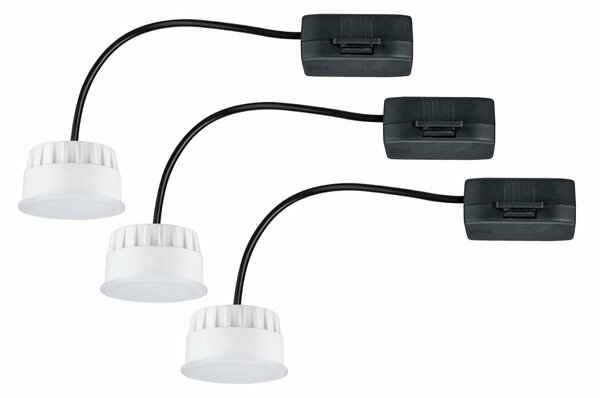 PAULMANN LED Modul vestavné svítidlo Choose Coin 3ks sada kruhové 50mm Coin 3x6W 3x470lm 230V 2700K satén