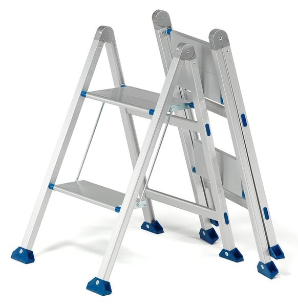 AJ Produkty Skládací hliníkové schůdky AMEND, 2 příčky, výška 540 mm