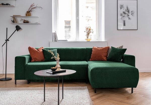 ROHOVÁ SEDAČKA, textil, tmavě zelená MID.YOU - Sedací soupravy, Online Only