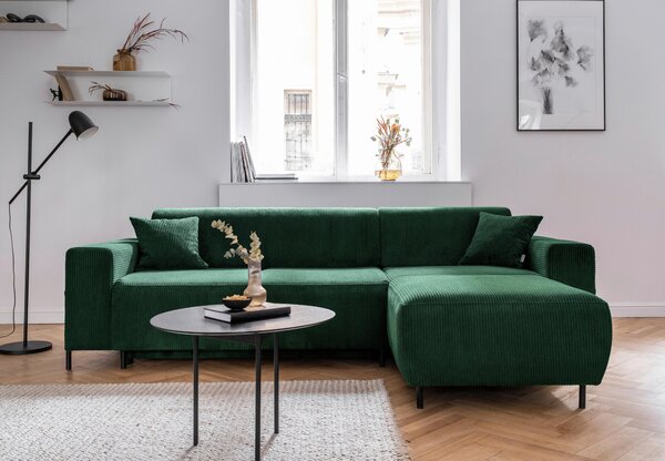 ROHOVÁ SEDAČKA, textil, tmavě zelená MID.YOU - Sedací soupravy, Online Only
