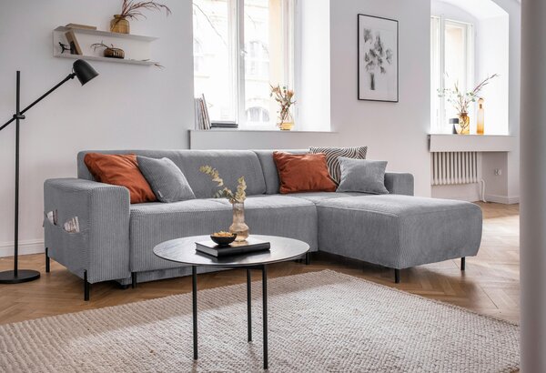 ROHOVÁ SEDAČKA, textil, světle šedá MID.YOU - Sedací soupravy, Online Only
