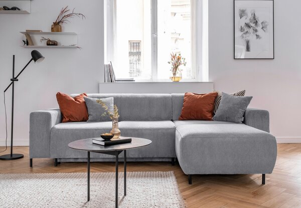 ROHOVÁ SEDAČKA, textil, světle šedá MID.YOU - Sedací soupravy, Online Only