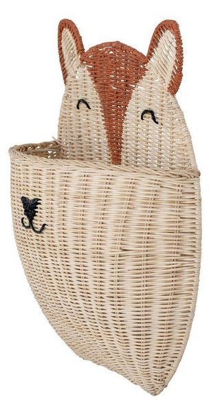 Ratanový nástěnný úložný box Gerti 47x44 cm Bloomingville