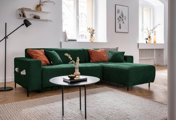 ROHOVÁ SEDAČKA, textil, tmavě zelená MID.YOU - Sedací soupravy, Online Only