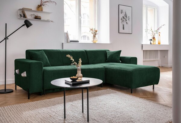 ROHOVÁ SEDAČKA, textil, tmavě zelená MID.YOU - Sedací soupravy, Online Only