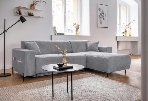ROHOVÁ SEDAČKA, textil, světle šedá MID.YOU - Sedací soupravy, Online Only