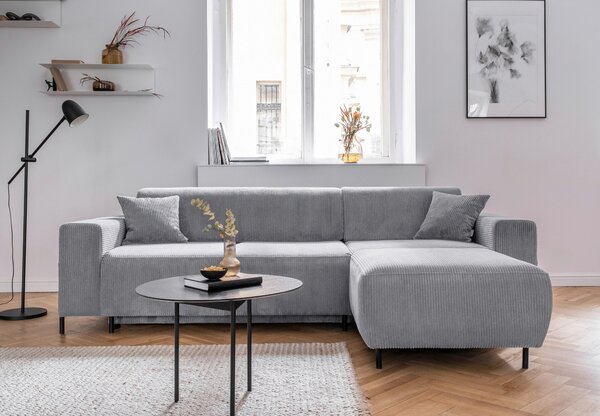 ROHOVÁ SEDAČKA, textil, světle šedá MID.YOU - Sedací soupravy, Online Only