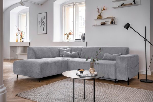 ROHOVÁ SEDAČKA, textil, světle šedá MID.YOU - Sedací soupravy, Online Only